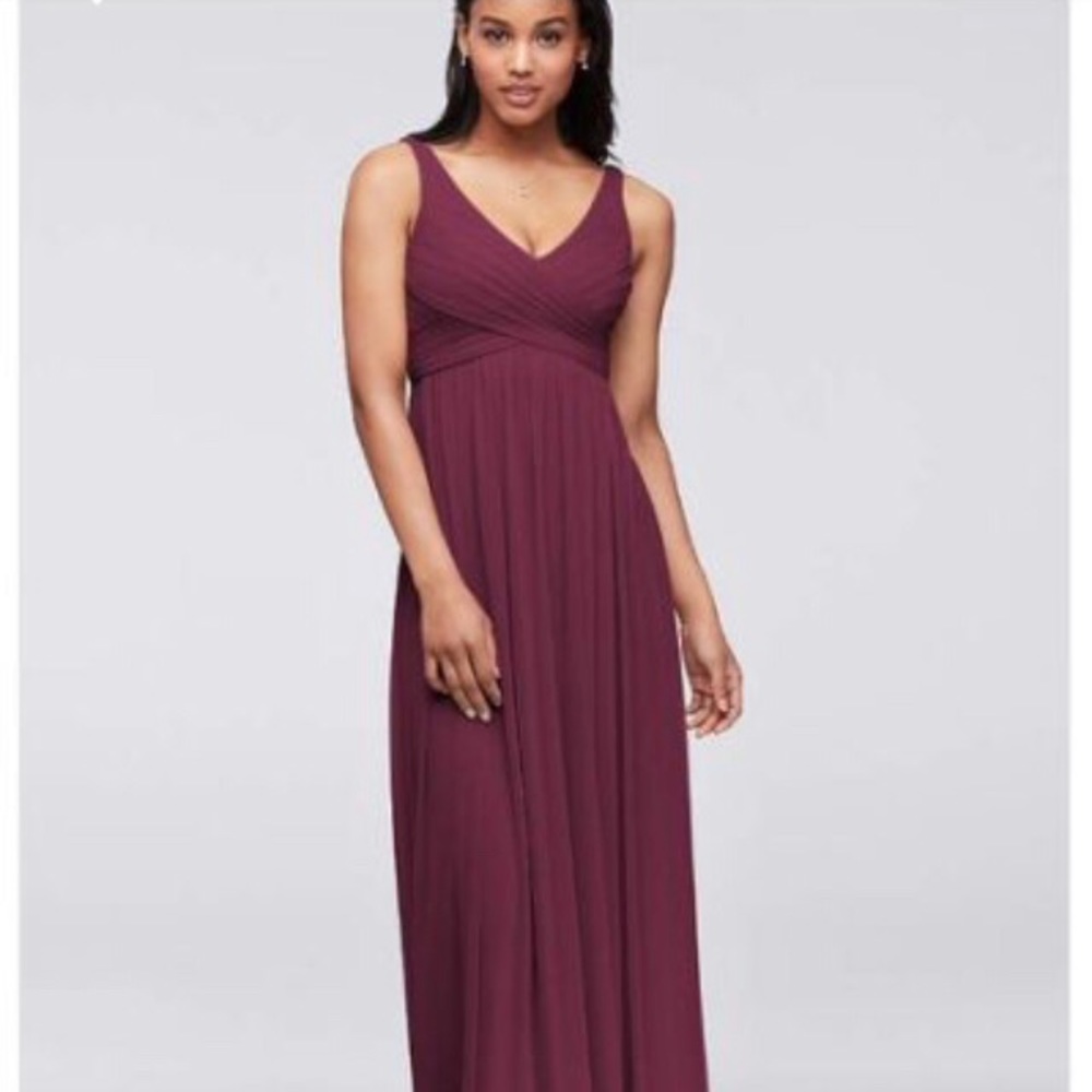 David’s bridal wine long cowl back